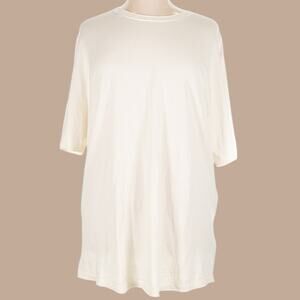 Nike ESC Short Sleeve Knit T-Shirt Cream Crew Silk Cotton XL Every Stitch